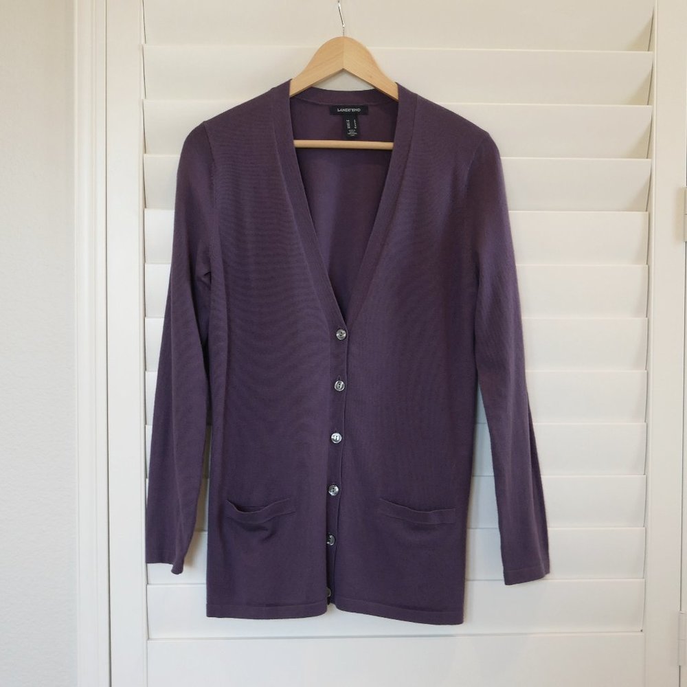 Lands' End Long Cardigan Sweater